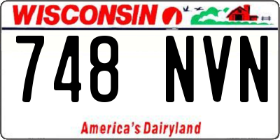 WI license plate 748NVN