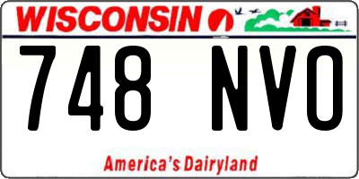WI license plate 748NVO