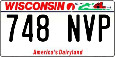 WI license plate 748NVP