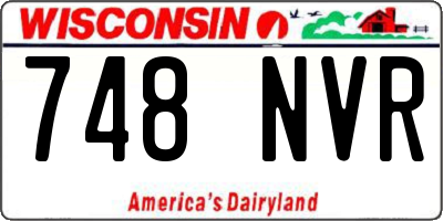 WI license plate 748NVR