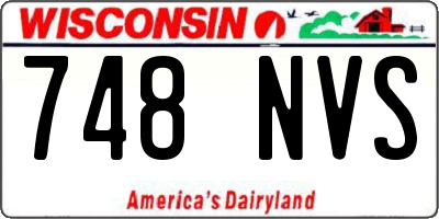 WI license plate 748NVS