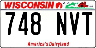 WI license plate 748NVT