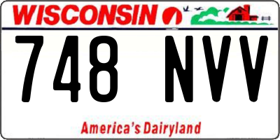 WI license plate 748NVV