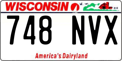 WI license plate 748NVX