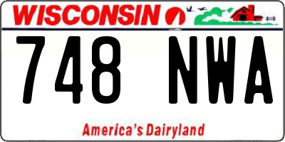WI license plate 748NWA