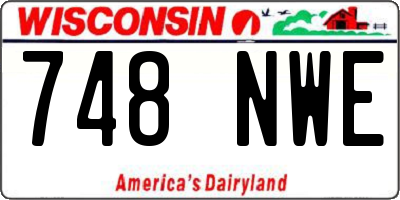 WI license plate 748NWE