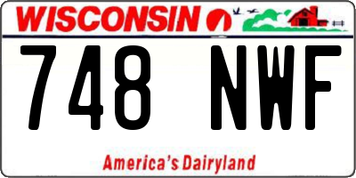 WI license plate 748NWF
