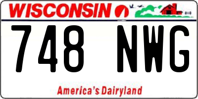 WI license plate 748NWG