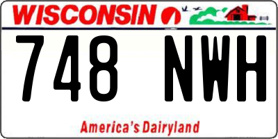 WI license plate 748NWH