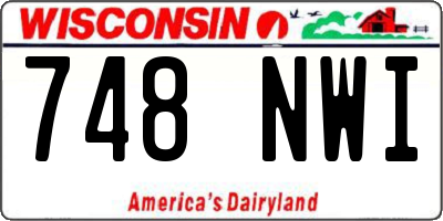 WI license plate 748NWI