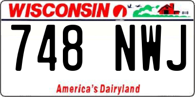 WI license plate 748NWJ