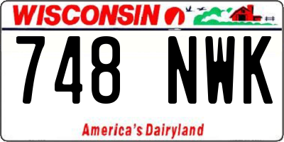 WI license plate 748NWK