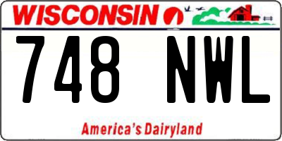 WI license plate 748NWL