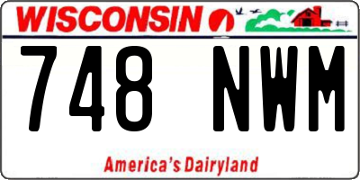 WI license plate 748NWM