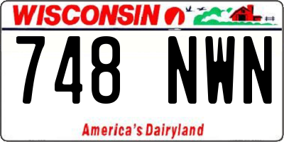 WI license plate 748NWN