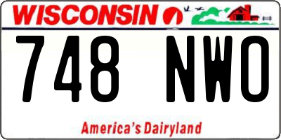 WI license plate 748NWO