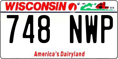 WI license plate 748NWP