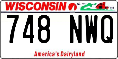 WI license plate 748NWQ
