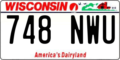 WI license plate 748NWU