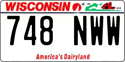 WI license plate 748NWW