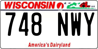 WI license plate 748NWY