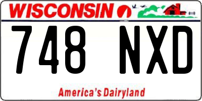 WI license plate 748NXD