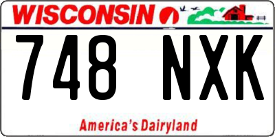 WI license plate 748NXK