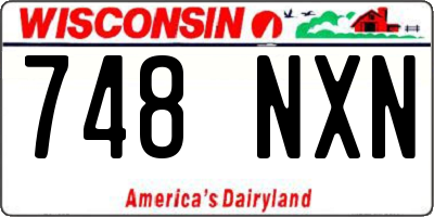 WI license plate 748NXN