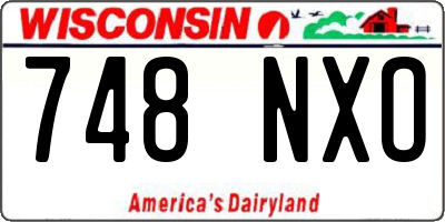 WI license plate 748NXO