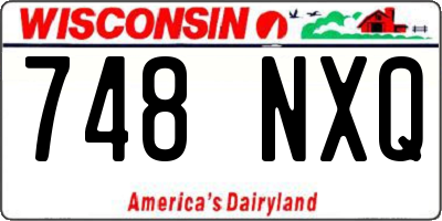 WI license plate 748NXQ