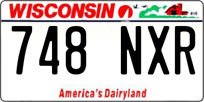 WI license plate 748NXR