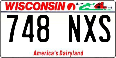 WI license plate 748NXS