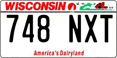 WI license plate 748NXT