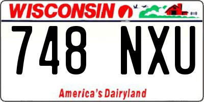WI license plate 748NXU