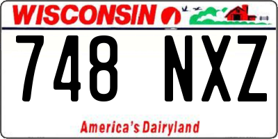 WI license plate 748NXZ