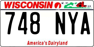WI license plate 748NYA