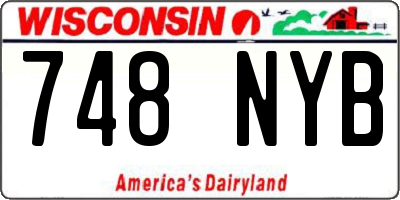 WI license plate 748NYB
