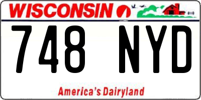 WI license plate 748NYD