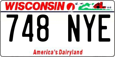 WI license plate 748NYE