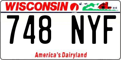 WI license plate 748NYF