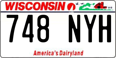 WI license plate 748NYH