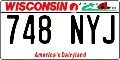 WI license plate 748NYJ