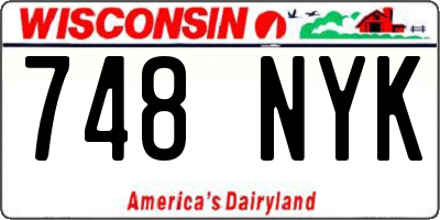 WI license plate 748NYK