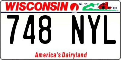 WI license plate 748NYL