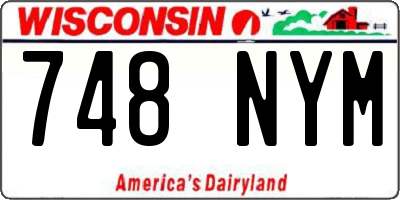 WI license plate 748NYM