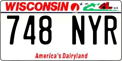 WI license plate 748NYR