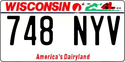 WI license plate 748NYV