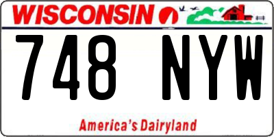 WI license plate 748NYW