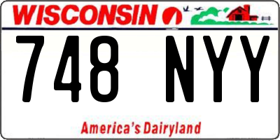WI license plate 748NYY