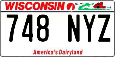 WI license plate 748NYZ